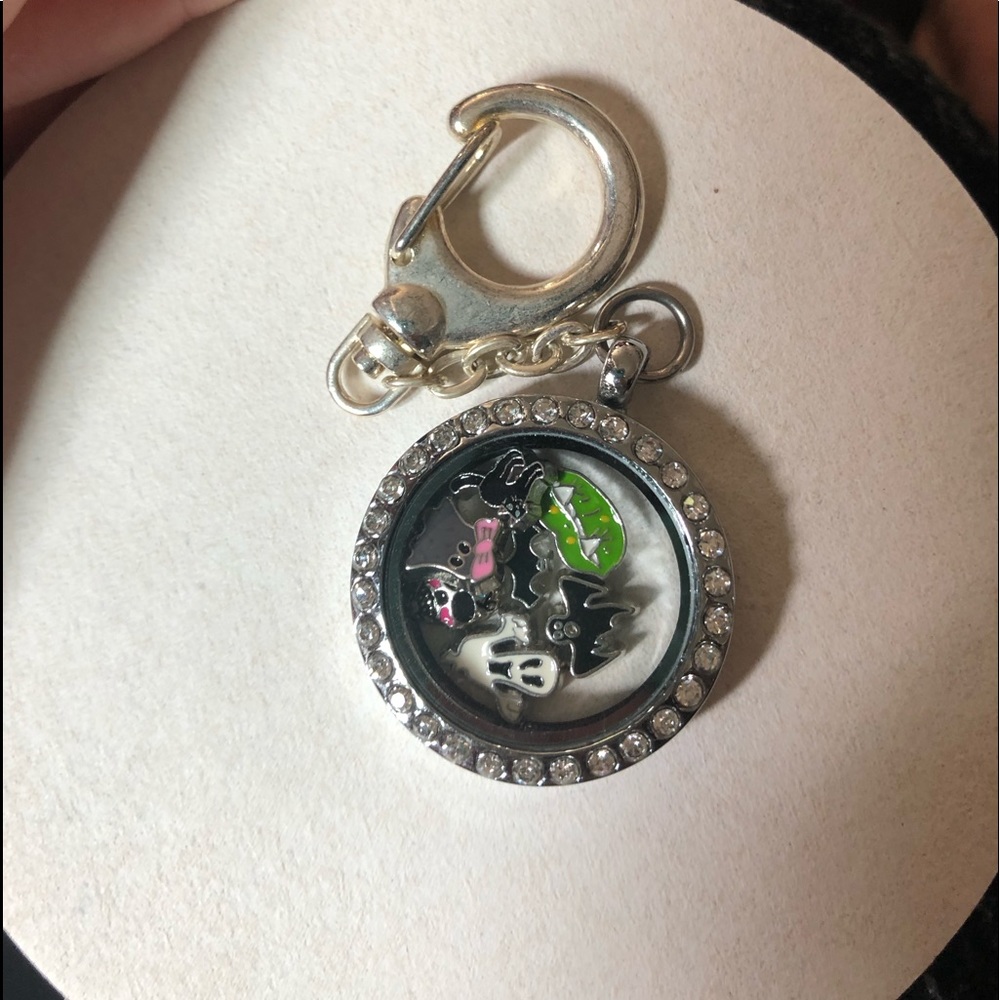 Magnetic charm locket keychain
